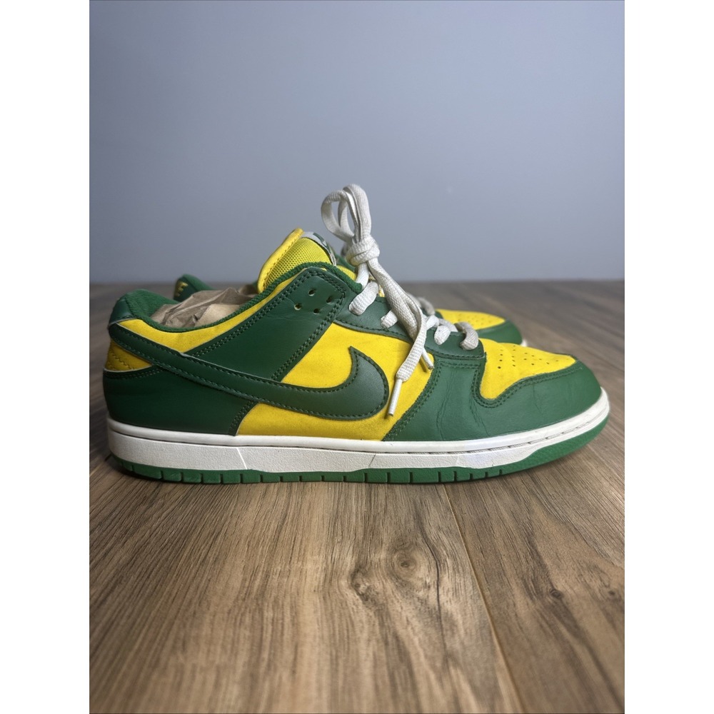 Nike Dunk Low Brazil - Men's Size‎ 10 (CU1727-700) Green/ Yellow